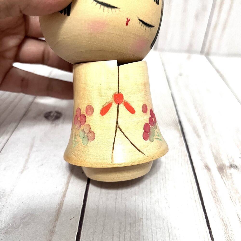 Vintage Kokeshi Doll Signed Sato Suigai w/ Original Box Japan Signed By Artist - Picture 5 of 12